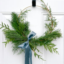 Load image into Gallery viewer, Pre-Made Modern Hoop Wreath