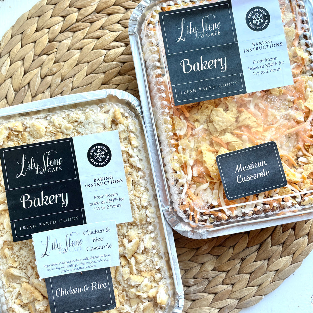 Lily Stone Cafe Frozen Casseroles