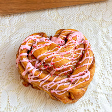 Load image into Gallery viewer, Valentine&#39;s Day Special- Giant Heart Cinnamon Bun
