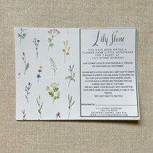 Load image into Gallery viewer, Lily Stone Gardens Flower U-Pick Experience Gift Card
