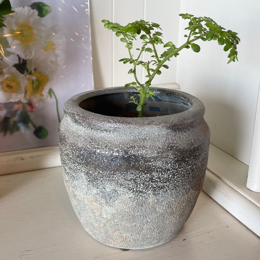 Textured plant pot