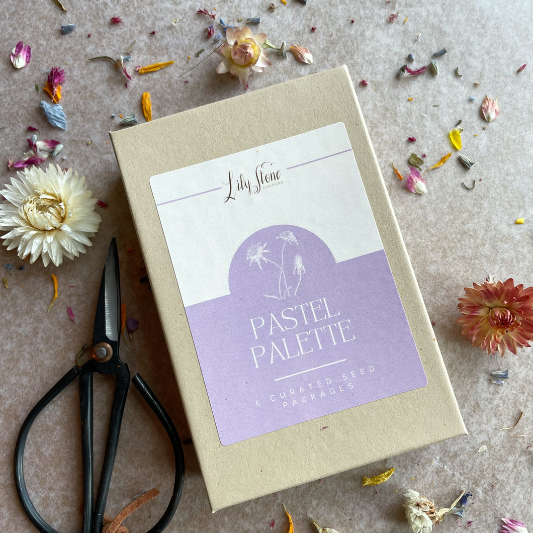 Lily Stone's Curated Boxed Cutting Garden Collection - Pastel Palette Seed Bundle