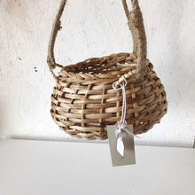 Load image into Gallery viewer, Hand-Woven Hanging Rattan Basket
